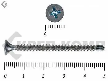 Саморез потай сверло цинк 3,5х50 (40шт)