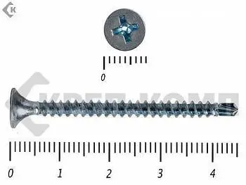 Саморез потай сверло цинк 3,5х45 (50шт)